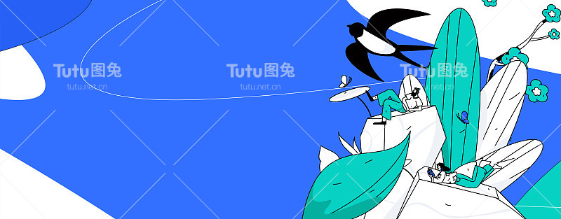 二十四节气:立春、下雨、惊蛰、春风、清明、谷雨，平面人物矢量概念操作手绘插画