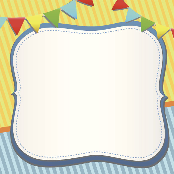 空白向量贺卡与夏季主题