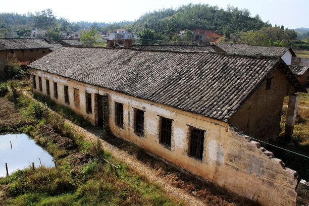 废弃的农村房屋，中国