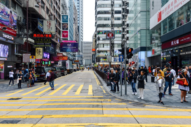 香港热闹的街景