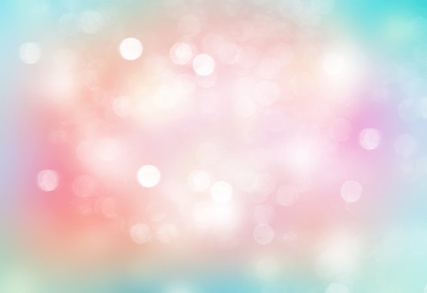 柔和的复活节彩虹颜色模糊了背景。