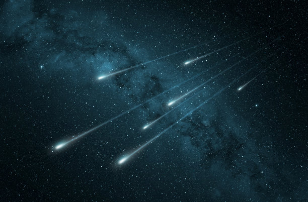 夜空中的流星雨