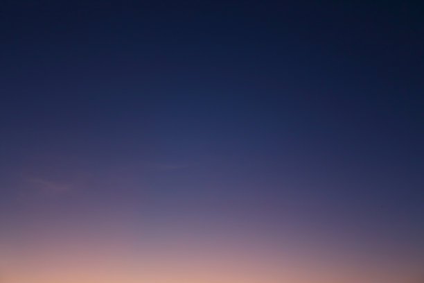 美丽清澈的黄昏，夜空，夕阳背景