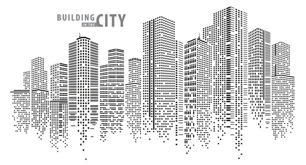 城市中的抽象建筑