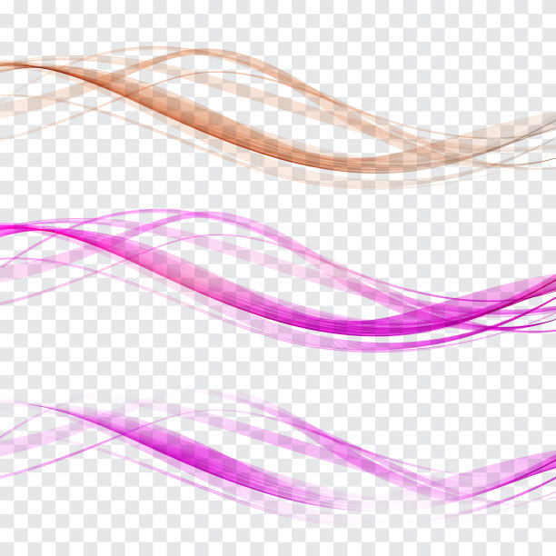 抽象网页平滑春季新鲜分隔线收集明亮的页眉或页脚。矢量图