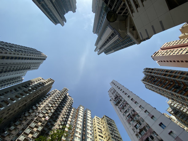 密集的小公寓，香港