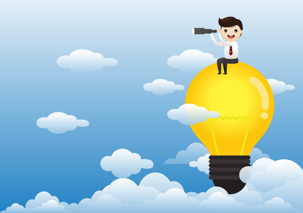 伟大的想法或发明的概念。