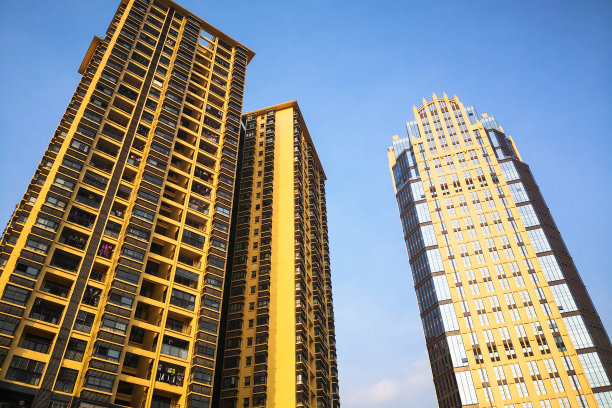 现代城市商品房住宅区建设。