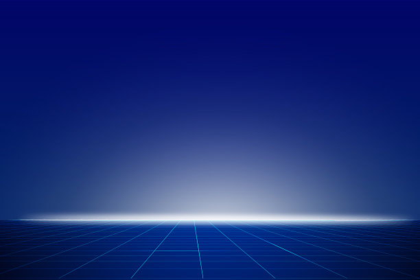 白色和深蓝色抽象透视背景与方块。