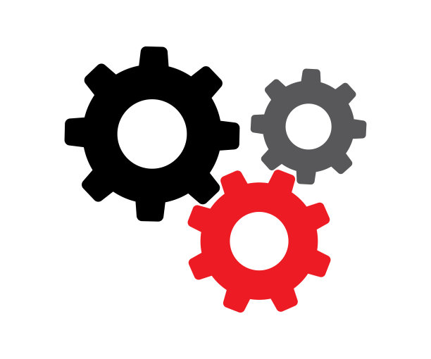 齿轮图标，车轮符号，矢量设计