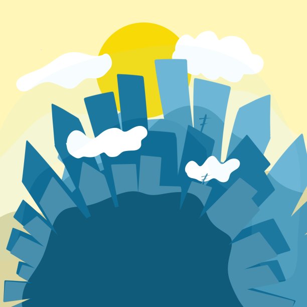 摩天大楼构成的城市景观