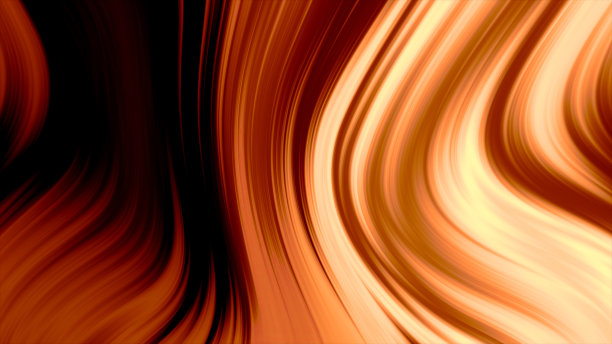 抽象优雅的背景，扭曲多彩的光线，发光的线条插图