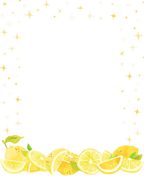 美丽的水彩柠檬框架插图