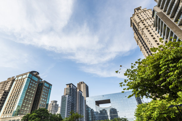 台湾台中市晨景。