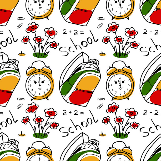 矢量无缝模式元素回到学校