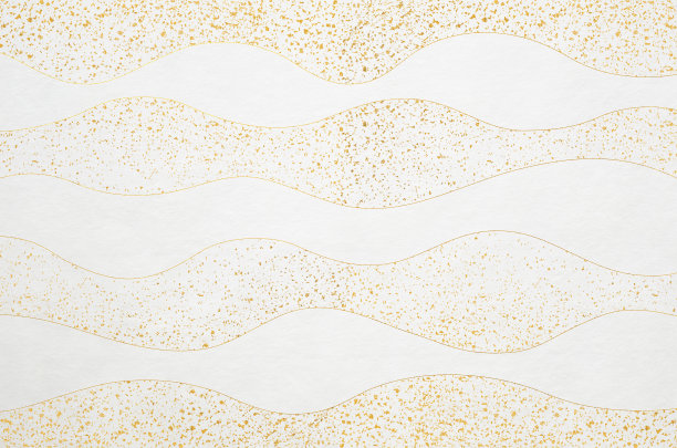 白色的日本“和石”纸质地与经典的金色图案