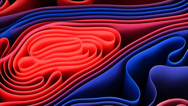 具有无限循环的抽象背景(3d渲染)