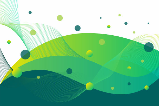 抽象现代绿色渐变几何背景采用水平布局