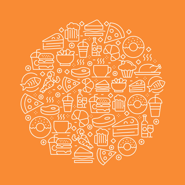 饮食图案设计