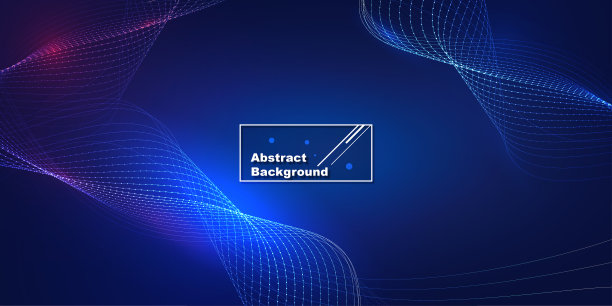 未来的背景点和线与动态波