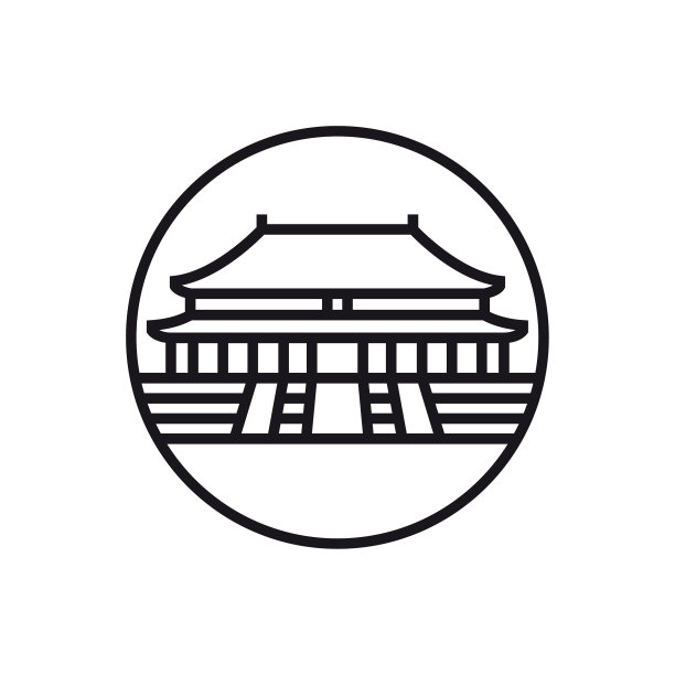向量紫禁城-线图标