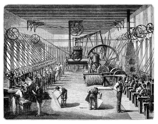 1873年，人们在古老的长凳轧钢厂工作