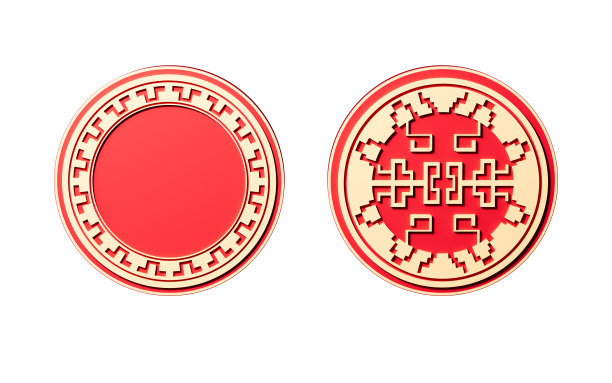 中国传统背景图案，中国风格背景，3d渲染。